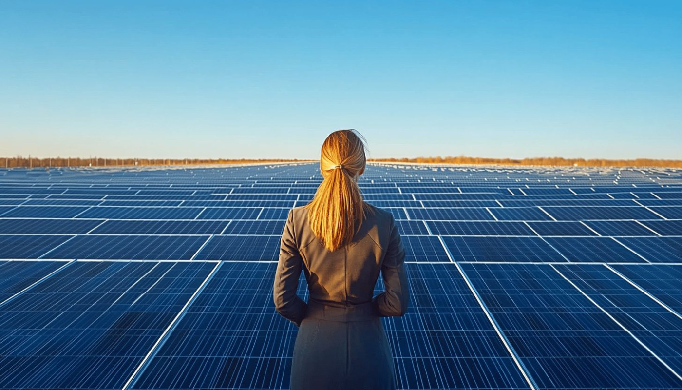 Effiziente Solarenergie in skandinavischen Ländern aufstrebender ökologischer Trend und Investitionschance